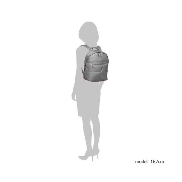 S Michael Kors Rae Medium Quilted Nylon Backpack Gray - Picture 6 of 7